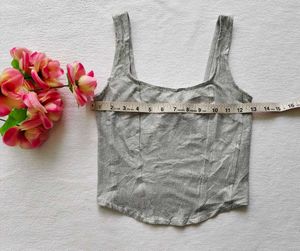 H&amp;M : Sparkling Silver Sequin Cami Top