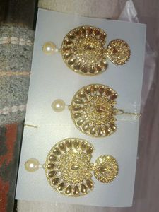 Gold Tone Indian Jewelry Set