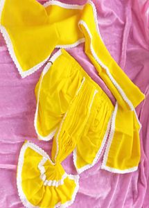 Bright Yellow dhoti uttorio set(11inch)