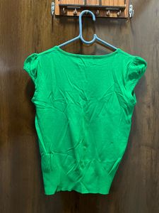 Vibrant Green Short Sleeve Top