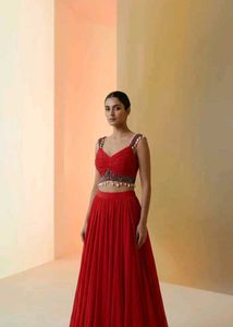 Stunning Red Lehenga Choli Set