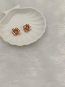 Elegant Faux Pearl Cluster Earrings