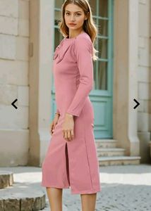 Mauve Bodycon Midi Dress
