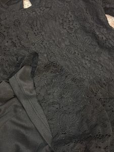 Pantaloons Black Lace Mini Dress