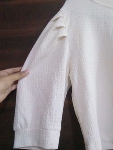 Elegant White Textured Top