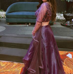 Stunning Purple handwork Lehenga Choli Set