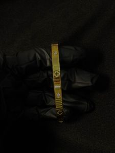 Gold Bangle with Crystals
