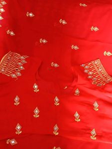 Real Mirror Work Saree ♥️