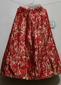 Red Floral Print Maxi Skirt