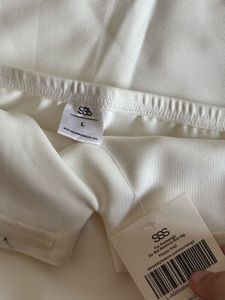 SSS White Strapless Pleated Mini Dress
