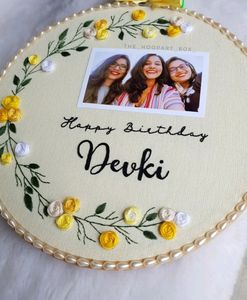 Hand Embroidered Photo Hoop