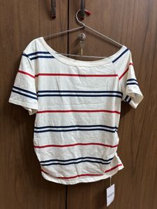 Striped Cream & Red T-Shirt