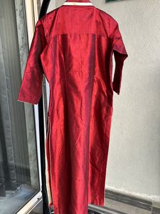 Kundan Work Silk Kurta