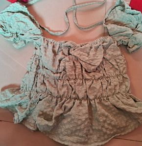 Chic Off-Shoulder Smocked Peplum Top