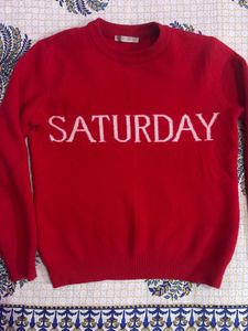 Red 'Saturday' Knit Sweater