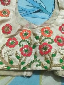 Pista Green Saree With Blouse