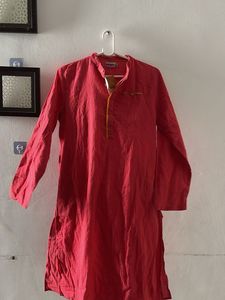 Boy’s Red Striped Kurta