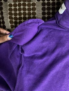 Vibrant Purple Cropped Sweatshirt