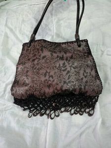 Elegant Floral Embellished Handbag