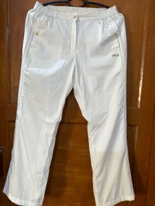 White Fila Track Pants