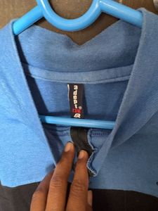 Adidas Blue &amp; Black Zip Neck Sweatshirt