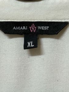 white Embroidered Button-Up Shirt
