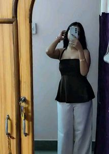 Halter Neck Brown Top