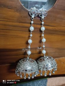 Elegant Pearl Jhumka Earrings