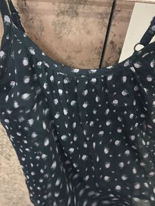 Chic Black &amp; White Polka Dot Cami Top