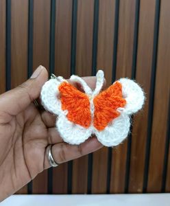 Crocheted Butterfly Keychain