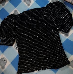 BLACK OFFSHOULDER  PARTY WEAR TOP