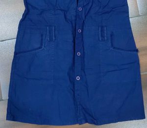 Chic Blue Utility Dress