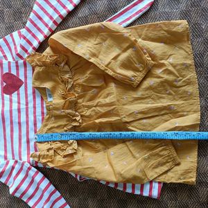 Cute Red &amp; White Striped Top with Heart