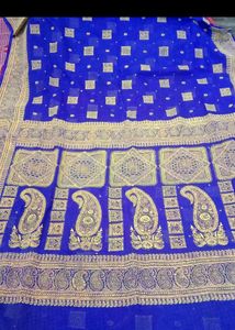 New Saree With Fully Stitched Blouse 💜