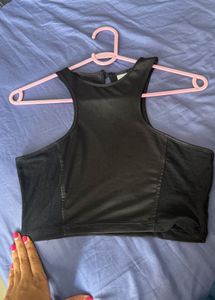 Stylish Black Cropped Tank Top