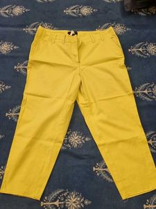 Bright Yellow Cropped Pants