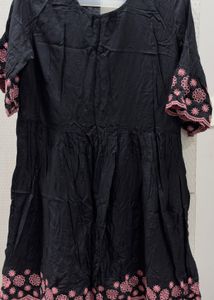 Black Embroidered Kurta dress