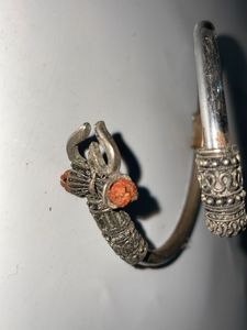 Silver Tone Tribal Bangle