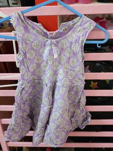 Purple Floral Print Dress