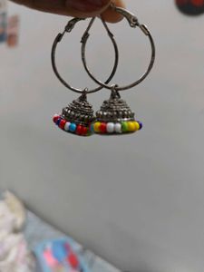 Bohemian Beaded Hoop Earrings