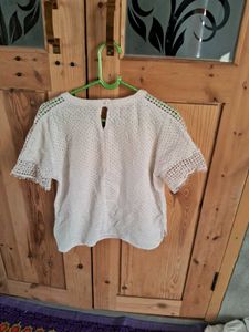 White Lace T-Shirt with Graphic