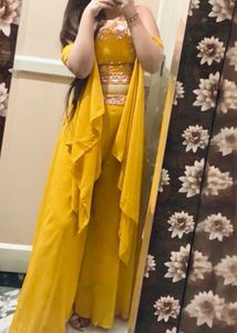 Stylish Yellow Ethnic Gown
