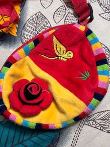 Cute Rainbow Butterfly &amp; Rose Bag❤️