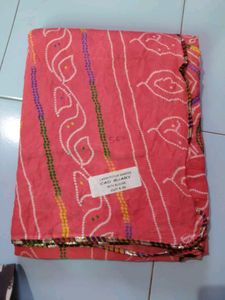 'Pink' Chundari Saree With Blouse