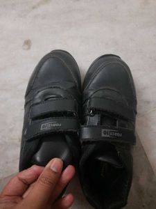 Liberty Black Velcro School Shoes