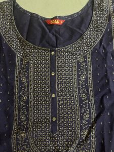 Blue Printed Kurta