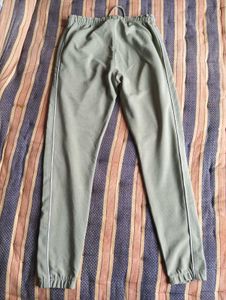 Sage green track pants