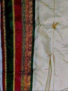 cream multi colour kanjivaram silk saree