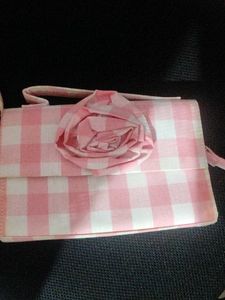 Cute Pink Gingham Crossbody Bag