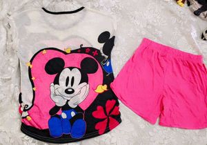 Very Cute Mickey Mouse Top With Beautiful Shorts